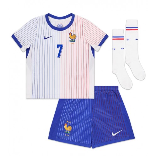 Francuska Antoine Griezmann #7 Gostujuci Dres za Dječji EP 2024 Kratak Rukavima (+ kratke hlače)